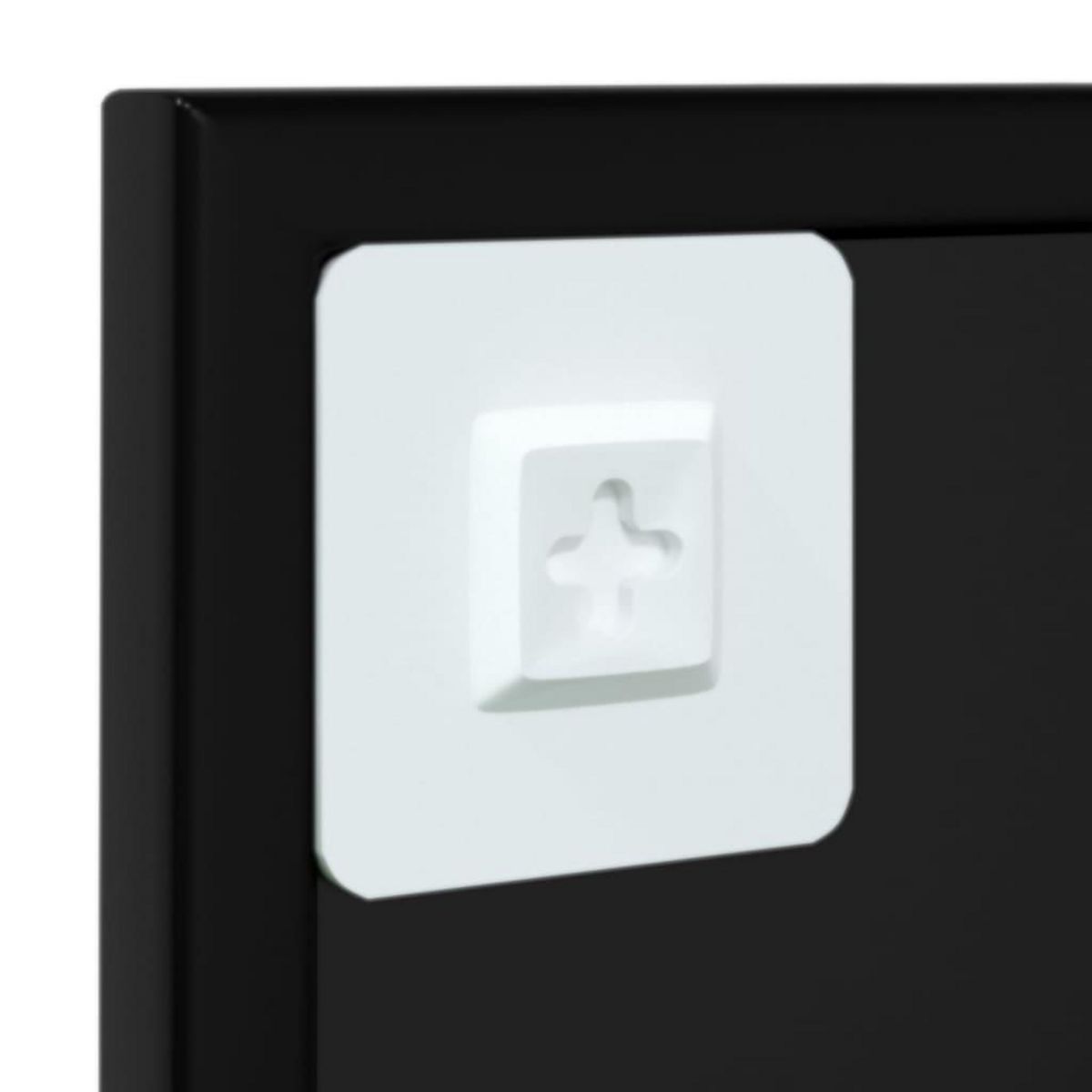 VIDAXL Miroir mural noir 60x60 cm metal