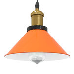 VIDAXL Lampe suspendue reglable hauteur E27 orange brillant metal
