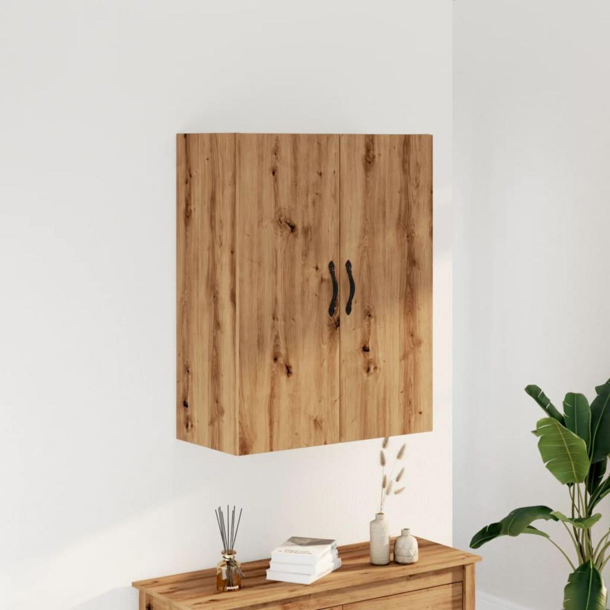 VIDAXL Armoire murale chene artisanal 69,5x34x90 cm bois d'ingenierie
