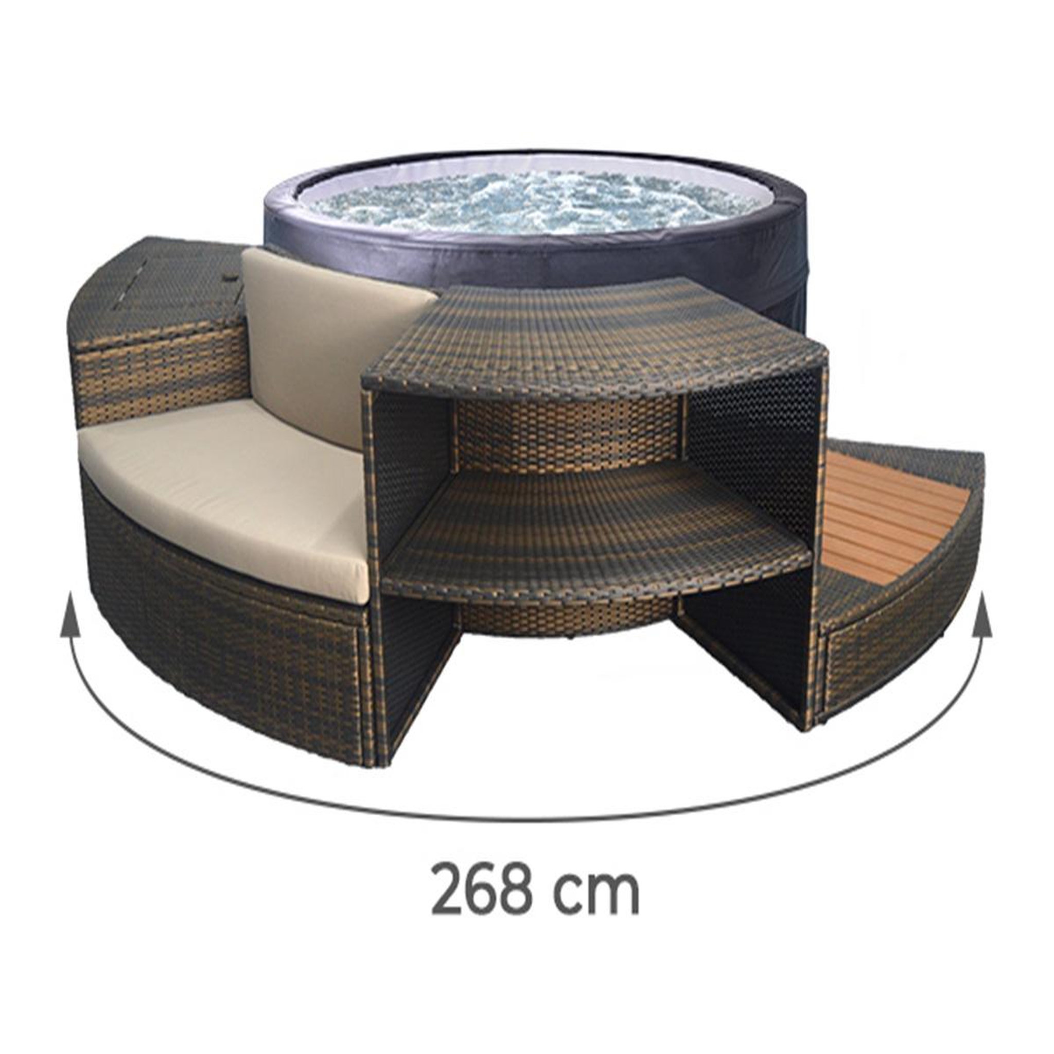 Voir la diapositive 6 : Netspa Mobilier 5 modules pour spa portable semi-rigide Vita - Netspa