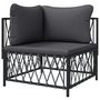 Voir la diapositive 4 : VIDAXL Canapé d angle de jardin avec coussins anthracite tissu tissé