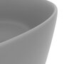 VIDAXL Lavabo rond de luxe Gris clair mat 40x15 cm Ceramique