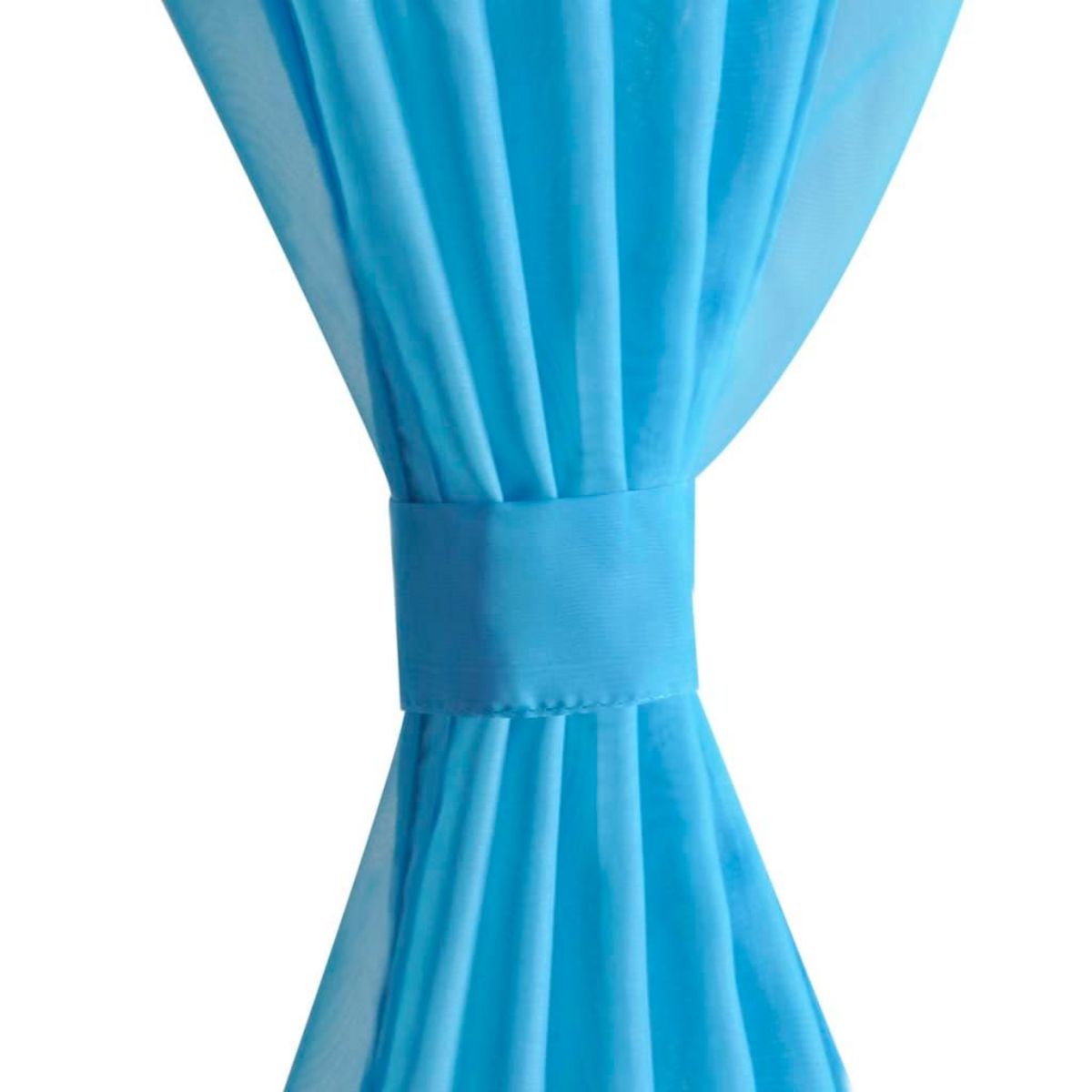 VIDAXL Rideau fin Turquoise 140x245 cm 2 pcs