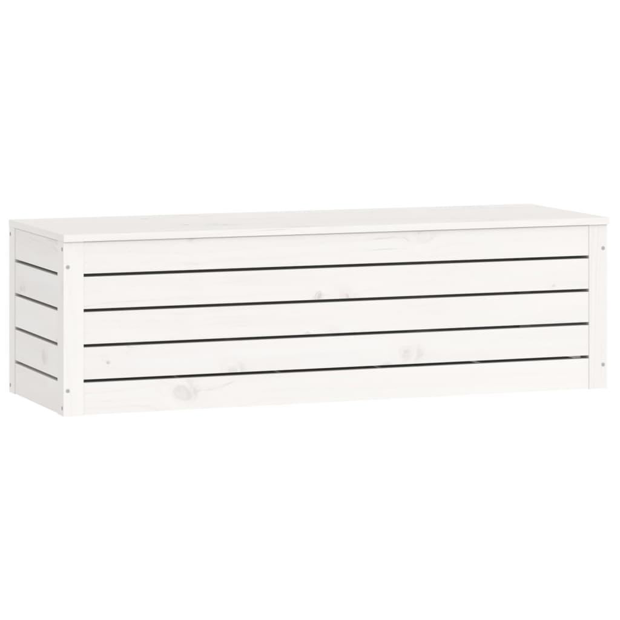 Voir la diapositive 5 : VIDAXL Boîte de rangement Blanc 109x36,5x33 cm Bois massif de pin