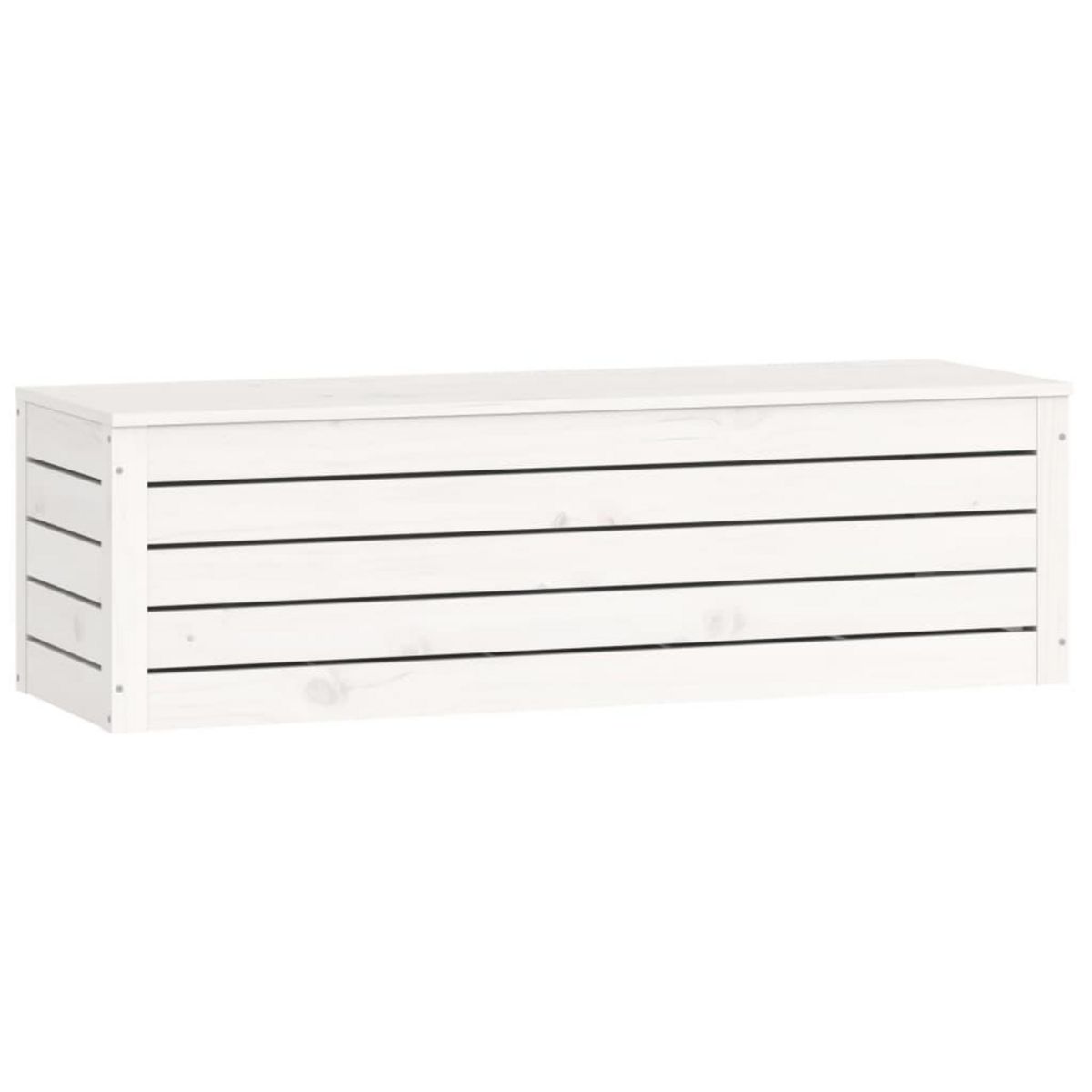 VIDAXL Boîte de rangement Blanc 109x36,5x33 cm Bois massif de pin