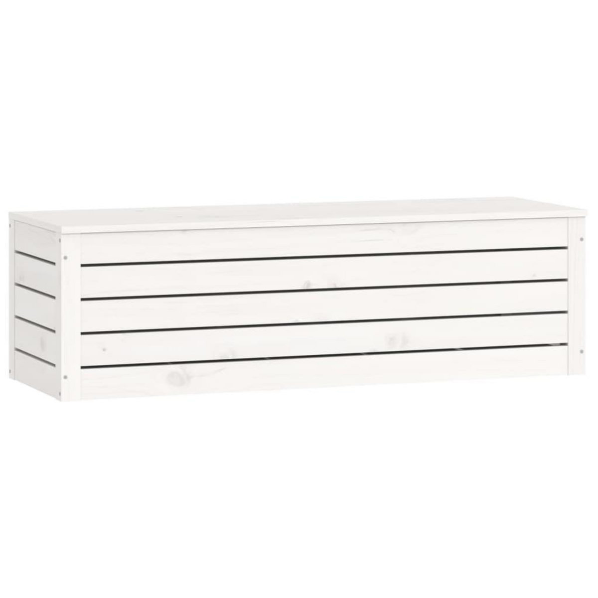 VIDAXL Boîte de rangement Blanc 109x36,5x33 cm Bois massif de pin
