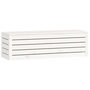 Voir la diapositive 5 : VIDAXL Boîte de rangement Blanc 109x36,5x33 cm Bois massif de pin
