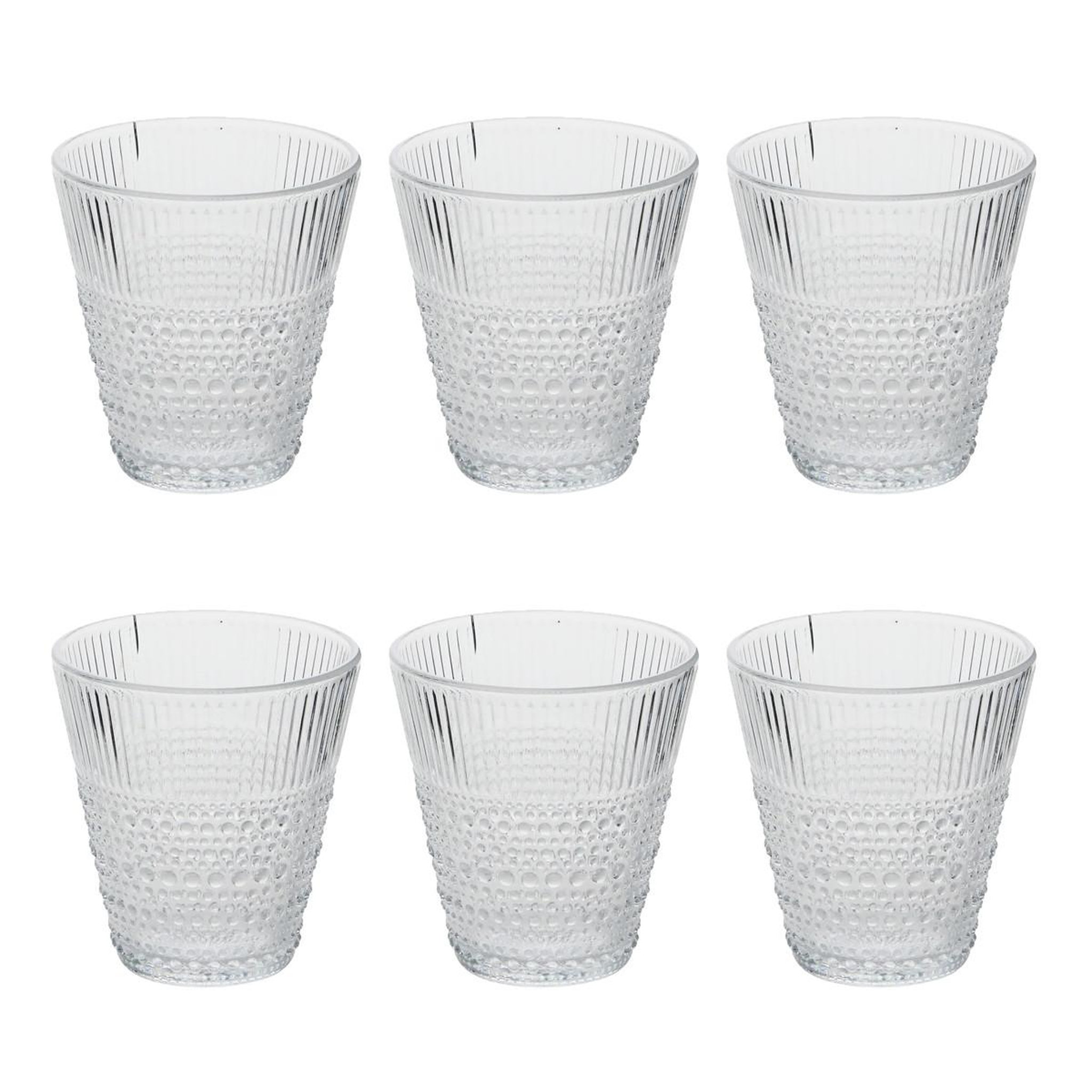 SECRET DE GOURMET Lot de 6 verres bas  joa  27cl transparent