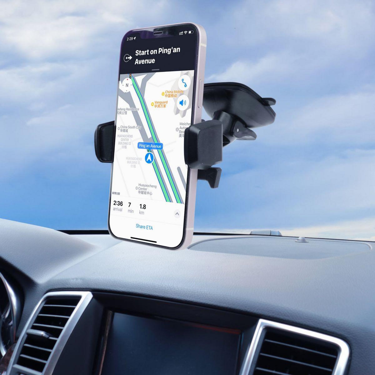 ESSENTIEL B Support smartphone Voiture à machoire 3 en 1