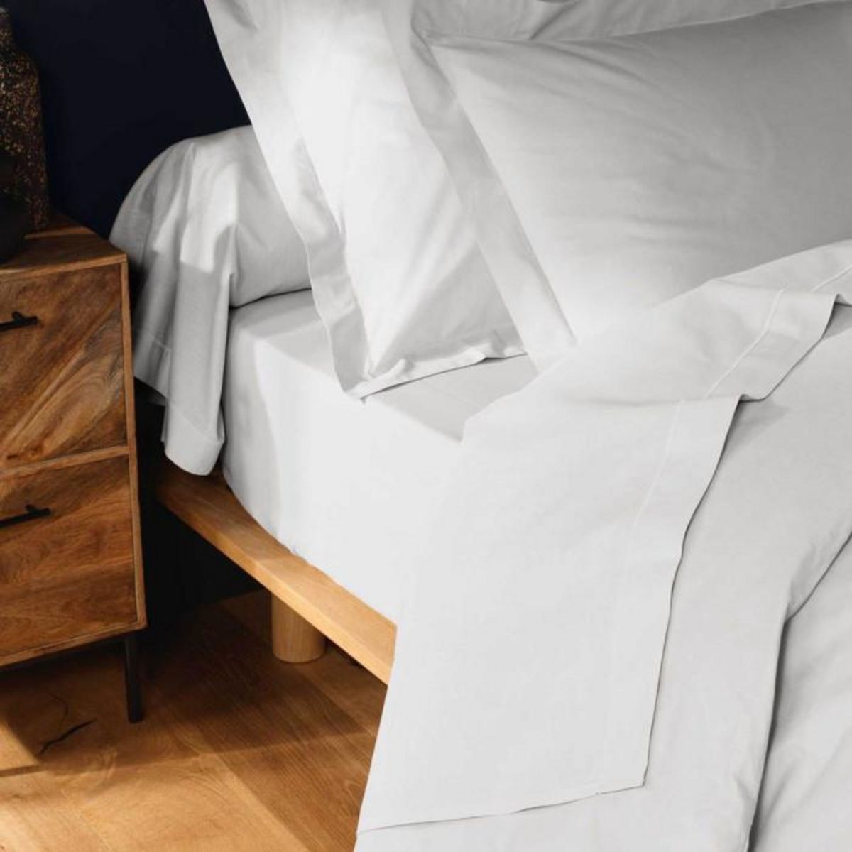 Paris Prix Drap Housse  Lina  140x190cm White