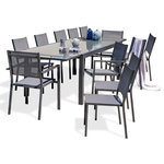 Paris Prix Ensemble Table de Jardin 10 Chaises & 2 Fauteuils  Tolede  200-300cm Gris Anthracite