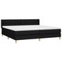 Voir la diapositive 3 : VIDAXL Sommier a lattes de lit avec matelas Noir 200x200 cm Tissu