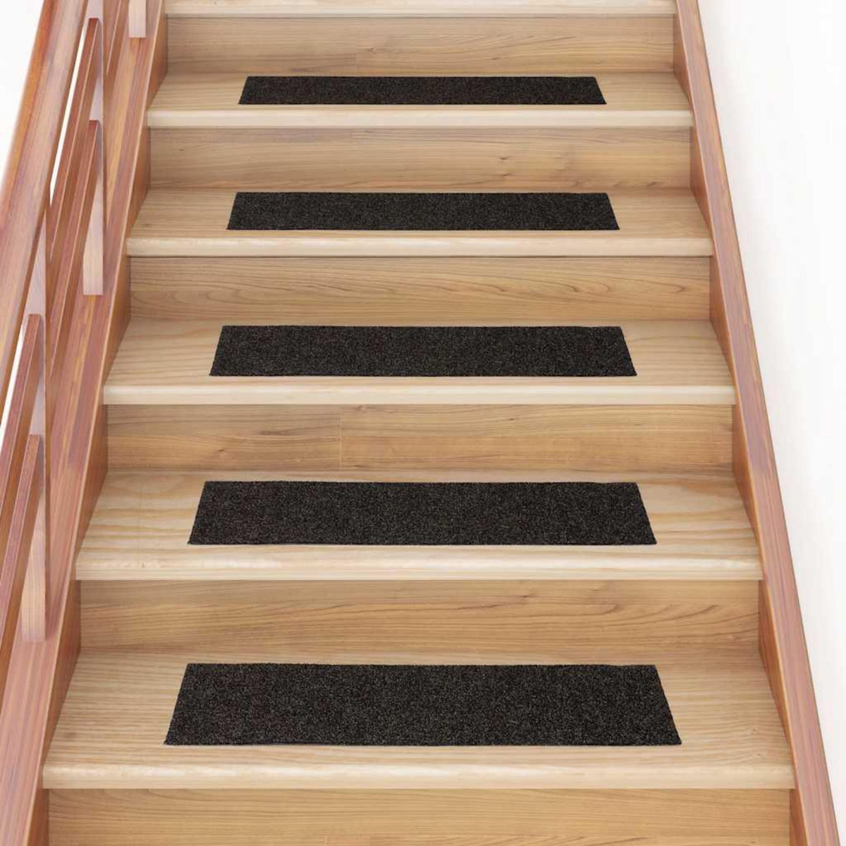 VIDAXL Tapis d'escalier auto-adhesifs 30 pcs marron 76x20 cm