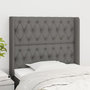 Voir la diapositive 1 : VIDAXL Tete de lit avec oreilles Gris fonce 93x16x118/128 cm Tissu