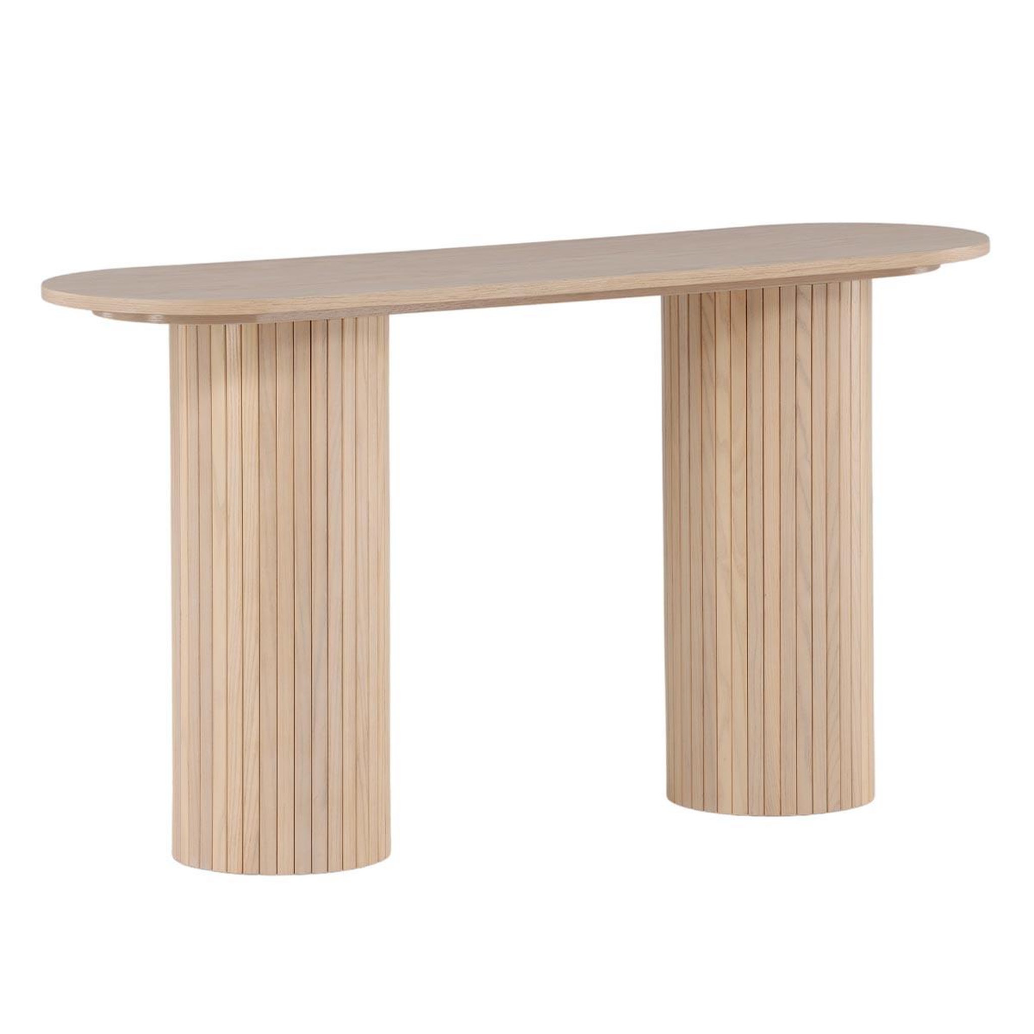 Paris Prix Console design nervuré  bianca  130cm naturel