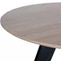 Amadeus Table ronde Léonie en bois - Beige et noir