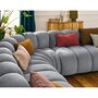 Voir la diapositive 6 : LISA DESIGN Debbie - canapé modulable d'angle droit 5 places en tissu texturé
