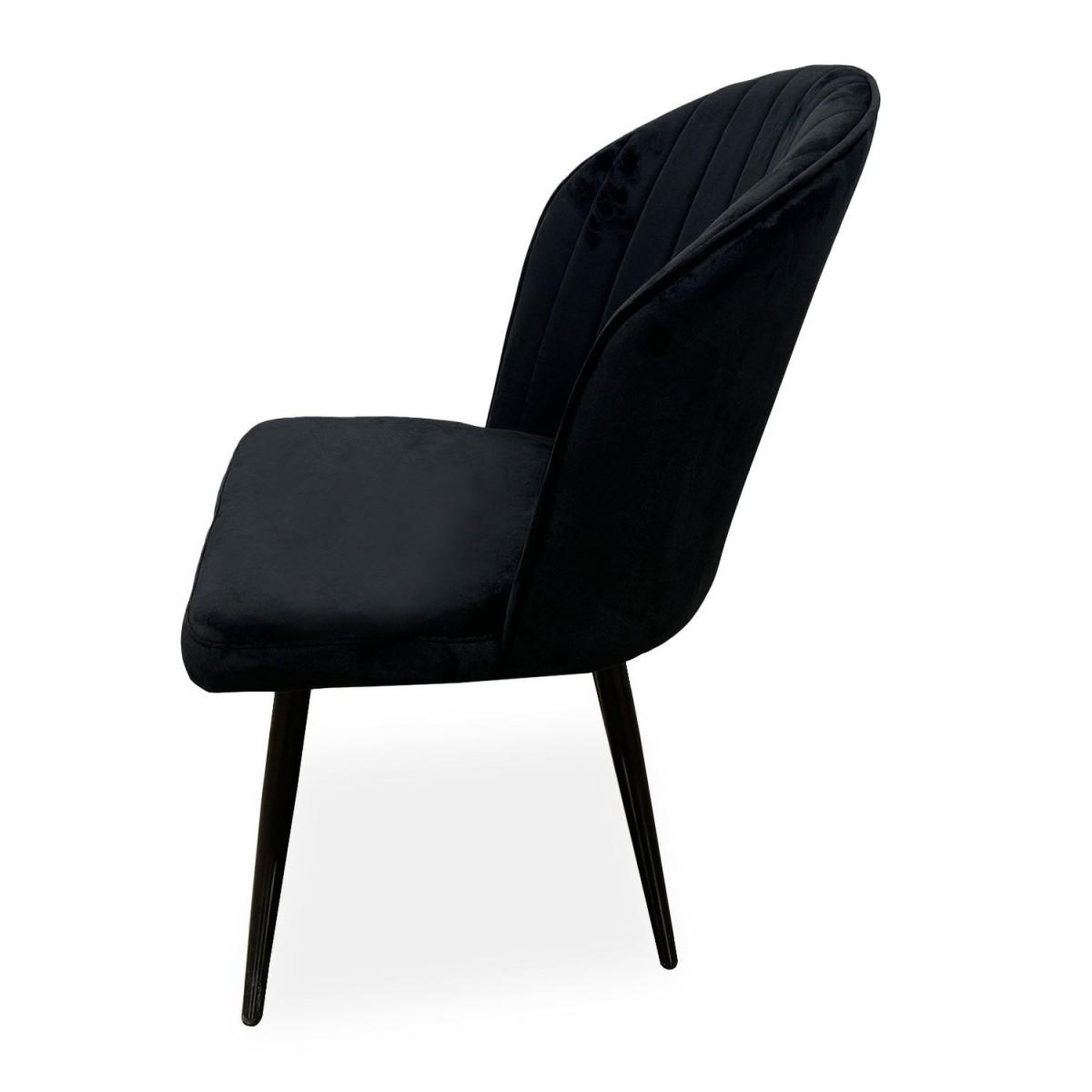 Voir la diapositive 4 : Paris Prix Lot de 2 Chaises Matelassées en Velours  Carmela  87cm Noir