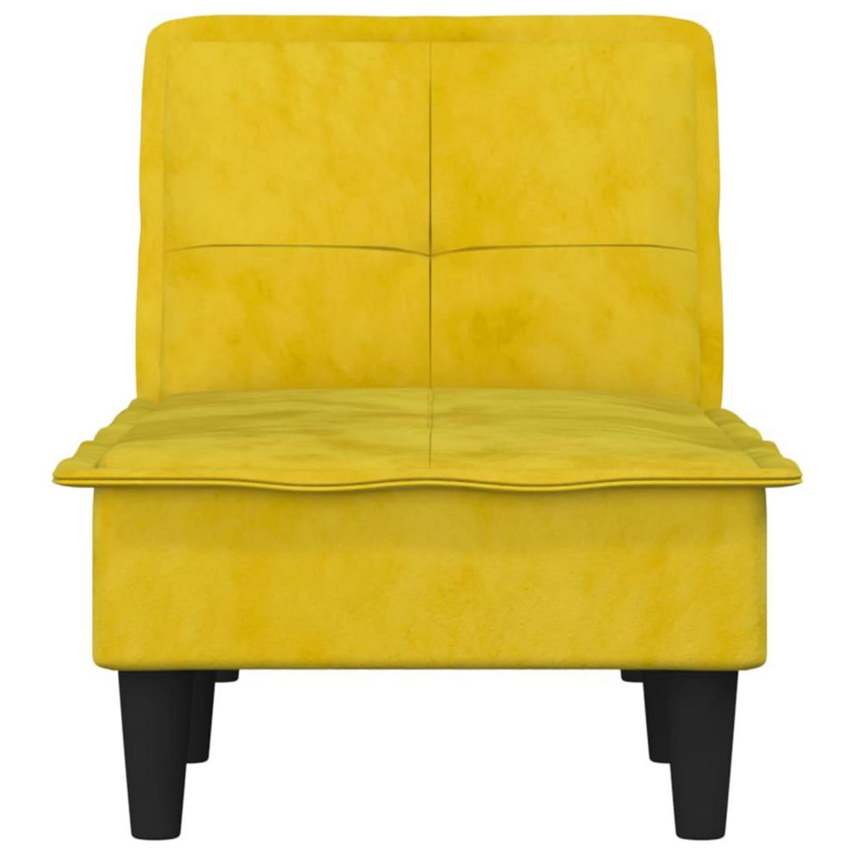VIDAXL Chaise longue jaune velours