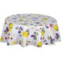 Voir la diapositive 1 : HABITABLE Nappe en toile cirée ronde motifs citron CAPRI - Diam. 135 cm