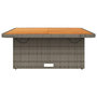 Voir la diapositive 5 : VIDAXL Table de jardin gris 110x110x71 cm Résine tressée bois d acacia