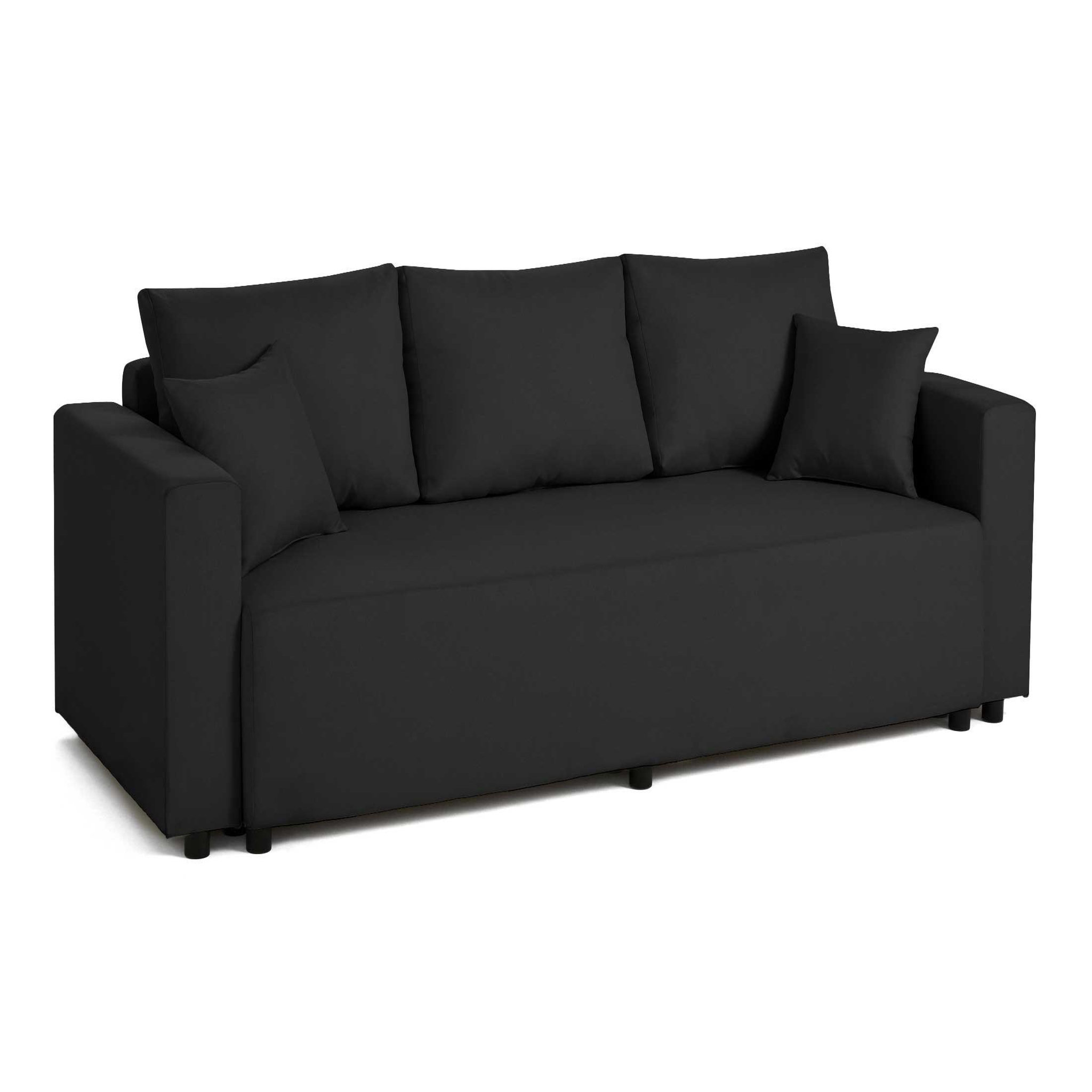 Voir la diapositive 6 : BEST MOBILIER Regala - canapé 3 places - convertible avec coffre - en tissu