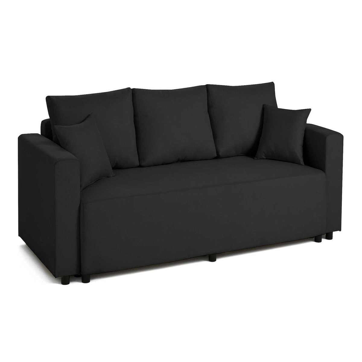 BEST MOBILIER Regala - canapé 3 places - convertible avec coffre - en tissu