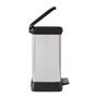 Voir la diapositive 2 : CURVER Poubelle Rectangle - DECO BIN - CURVER - 50L - Design élégant - 39 x 29 x 51 cm - Gris métallisé