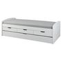 Voir la diapositive 1 : Paris Prix Lit Banquette en Bois 4 Tiroirs  Max  90x200cm Blanc
