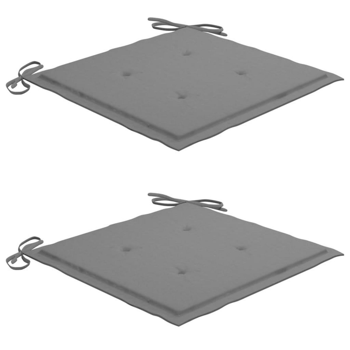 VIDAXL Chaises a manger de jardin avec coussins lot de 2 Acacia massif