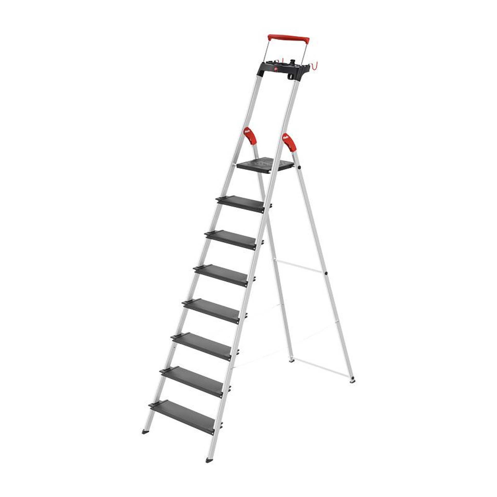 HAILO Escabeau de sécurité pliable en aluminium 8 marches larges Hailo L100