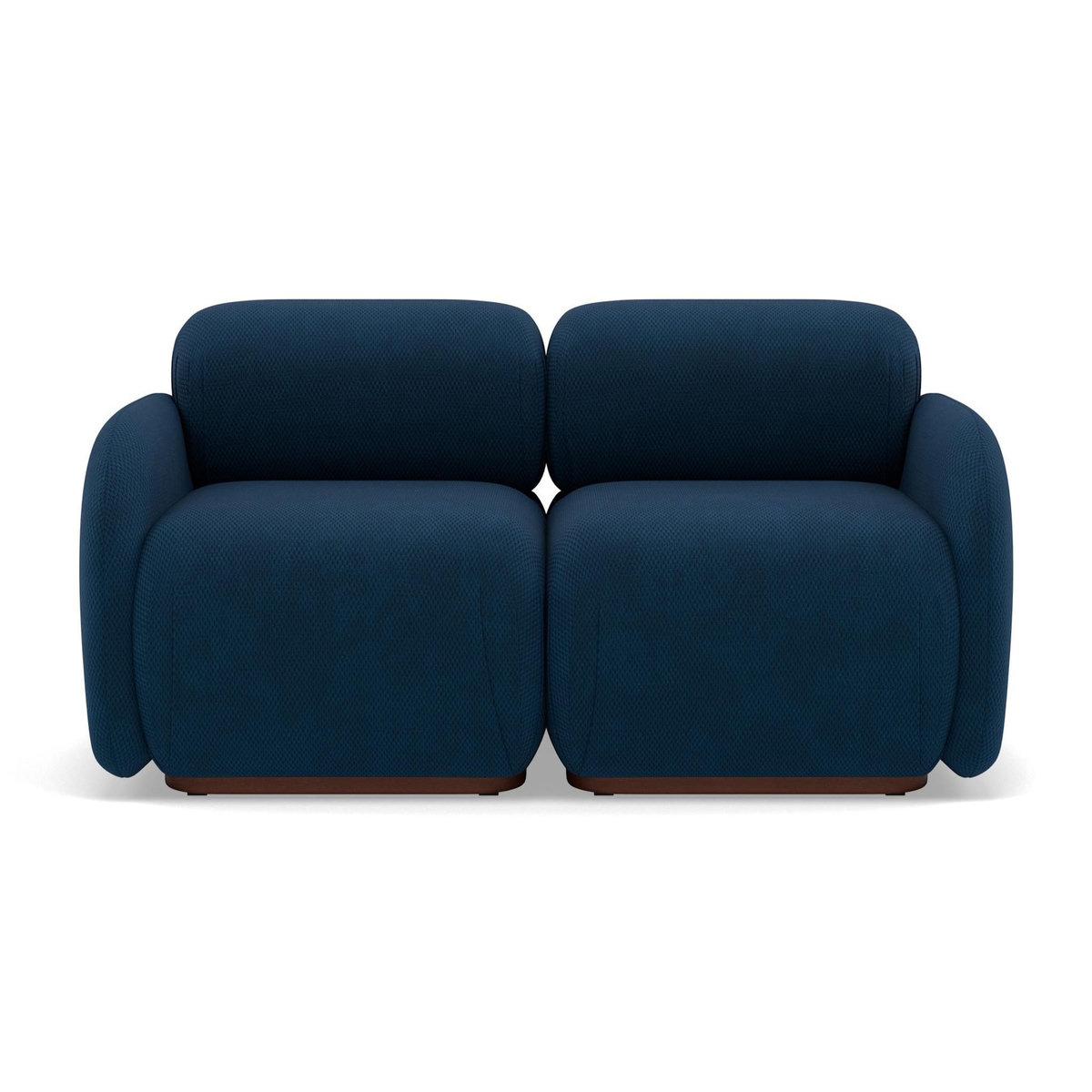 LISA DESIGN Penelope - canapé droit modulable 2 places en velours texturé