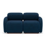Voir la diapositive 1 : LISA DESIGN Penelope - canapé droit modulable 2 places en velours texturé