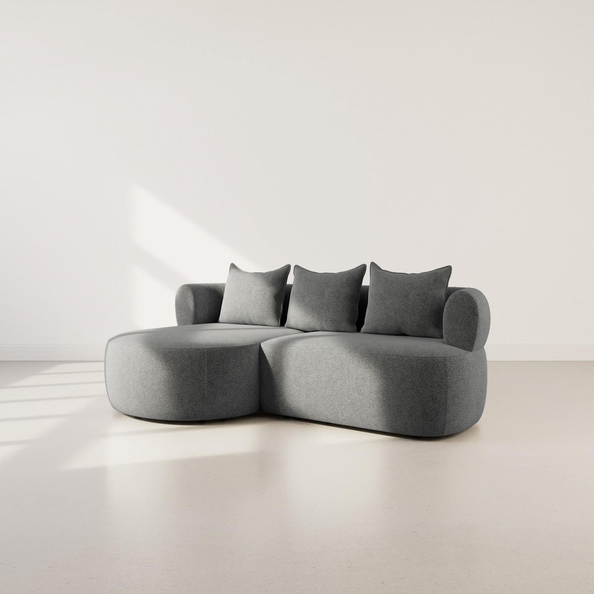 LISA DESIGN Angela - canapé d'angle gauche 4 places en velours texturé