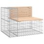 Voir la diapositive 3 : VIDAXL Banc de jardin design gabion 184x71x65,5 cm bois massif de pin