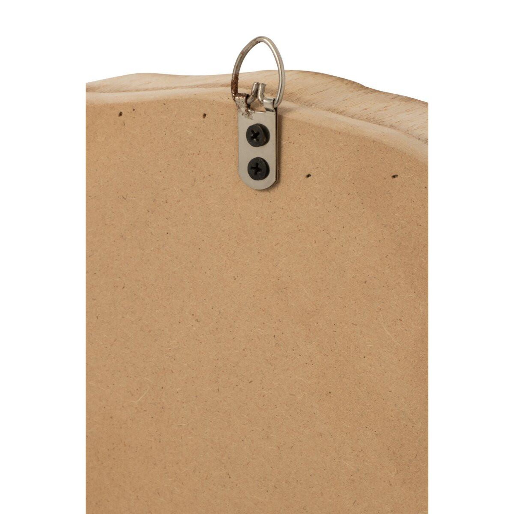Voir la diapositive 3 : J-LINE Miroir mural en bois  oona  45cm naturel