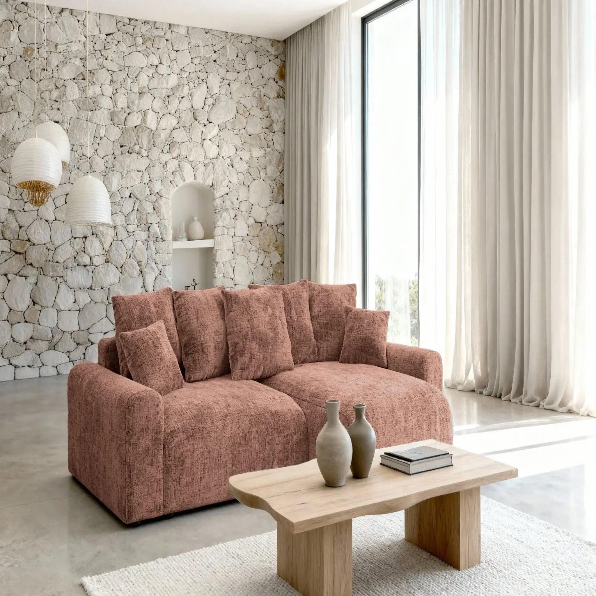 Voir la diapositive 2 : CASANOVA PARIS Oli - canapé d'angle convertible tissu chenille 4 places