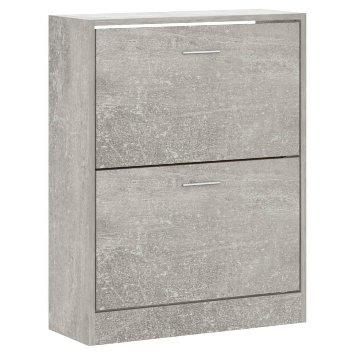 VIDAXL Armoire a chaussures Gris beton 63x24x81 cm Bois d'ingenierie