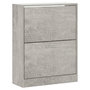 Voir la diapositive 3 : VIDAXL Armoire a chaussures Gris beton 63x24x81 cm Bois d'ingenierie