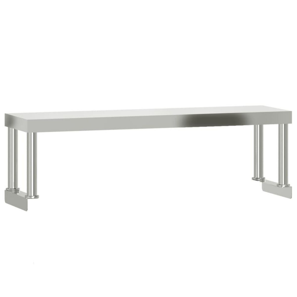 VIDAXL Etagere de table de travail 110x30x35 cm inox