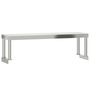 Voir la diapositive 2 : VIDAXL Etagere de table de travail 110x30x35 cm inox