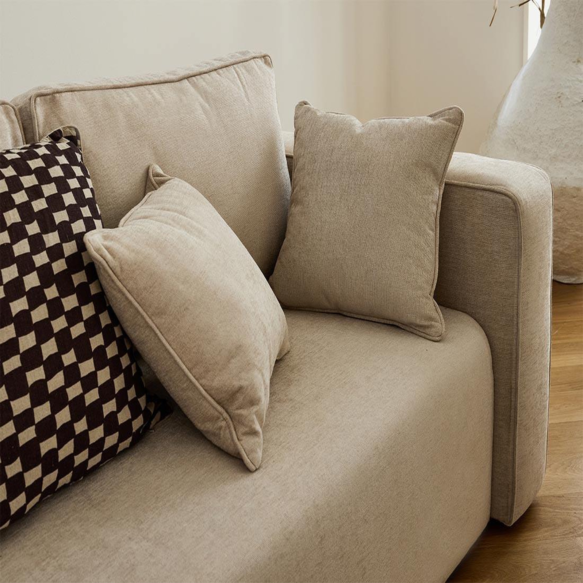 Voir la diapositive 2 : BEST MOBILIER Topaze - canapé droit 2 places - en tissu