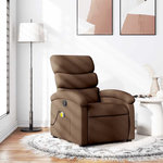 VIDAXL Fauteuil de massage inclinable Marron Tissu