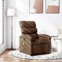 Voir la diapositive 1 : VIDAXL Fauteuil de massage inclinable Marron Tissu