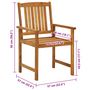 Voir la diapositive 6 : VIDAXL Chaises de jardin lot de 8 Bois d'acacia solide