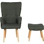 Voir la diapositive 3 : Habitat et Jardin Fauteuil style scandinave tissu  Odense  - 1 place - Gris foncé