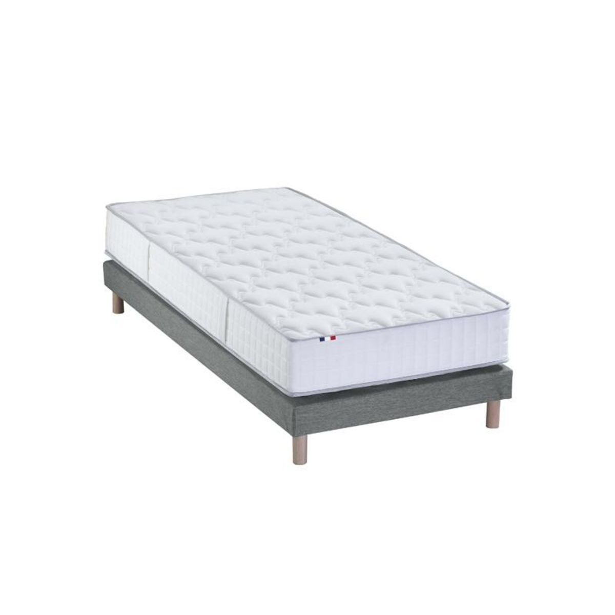 Ensemble Matelas Ressorts 7 zones + Sommier  90 x 190 cm COSMOS
