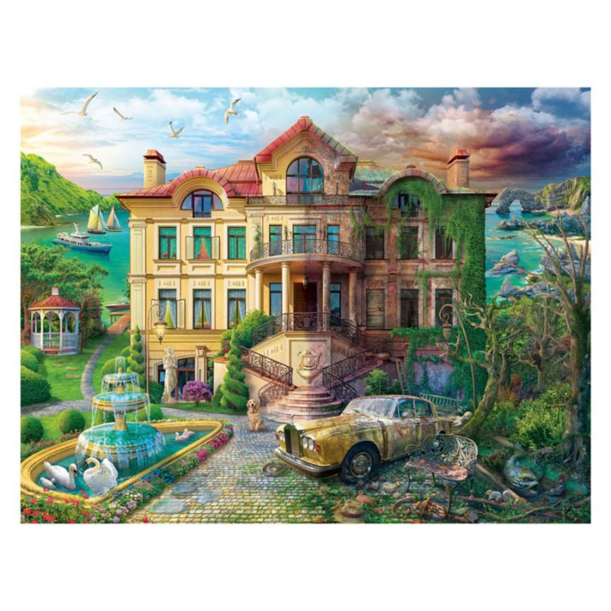 RAVENSBURGER Ravensburger - Jigsaw Puzzle Country House Through Time, 2000 pcs. 174645
