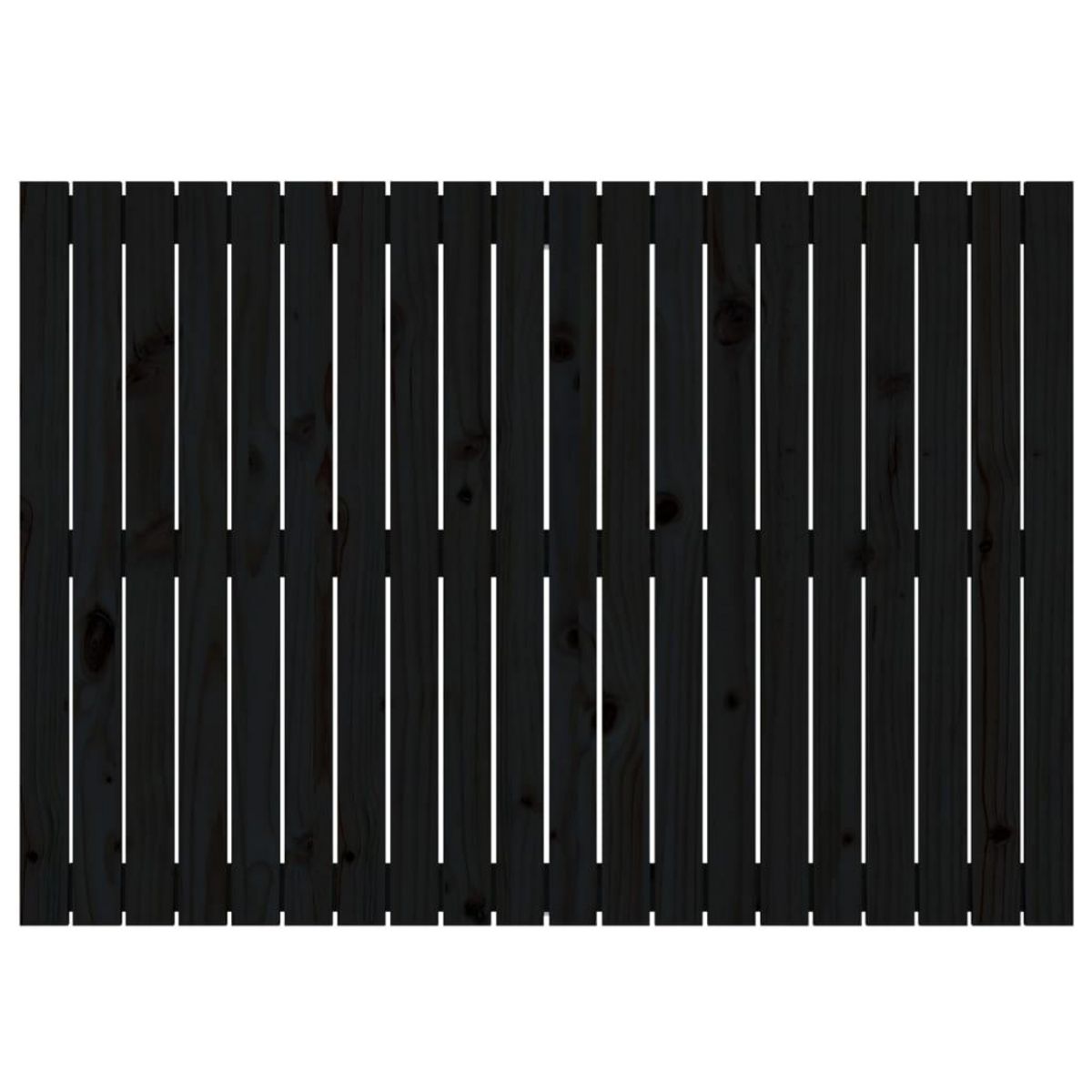 VIDAXL Tete de lit murale Noir 127,5x3x90 cm Bois massif de pin