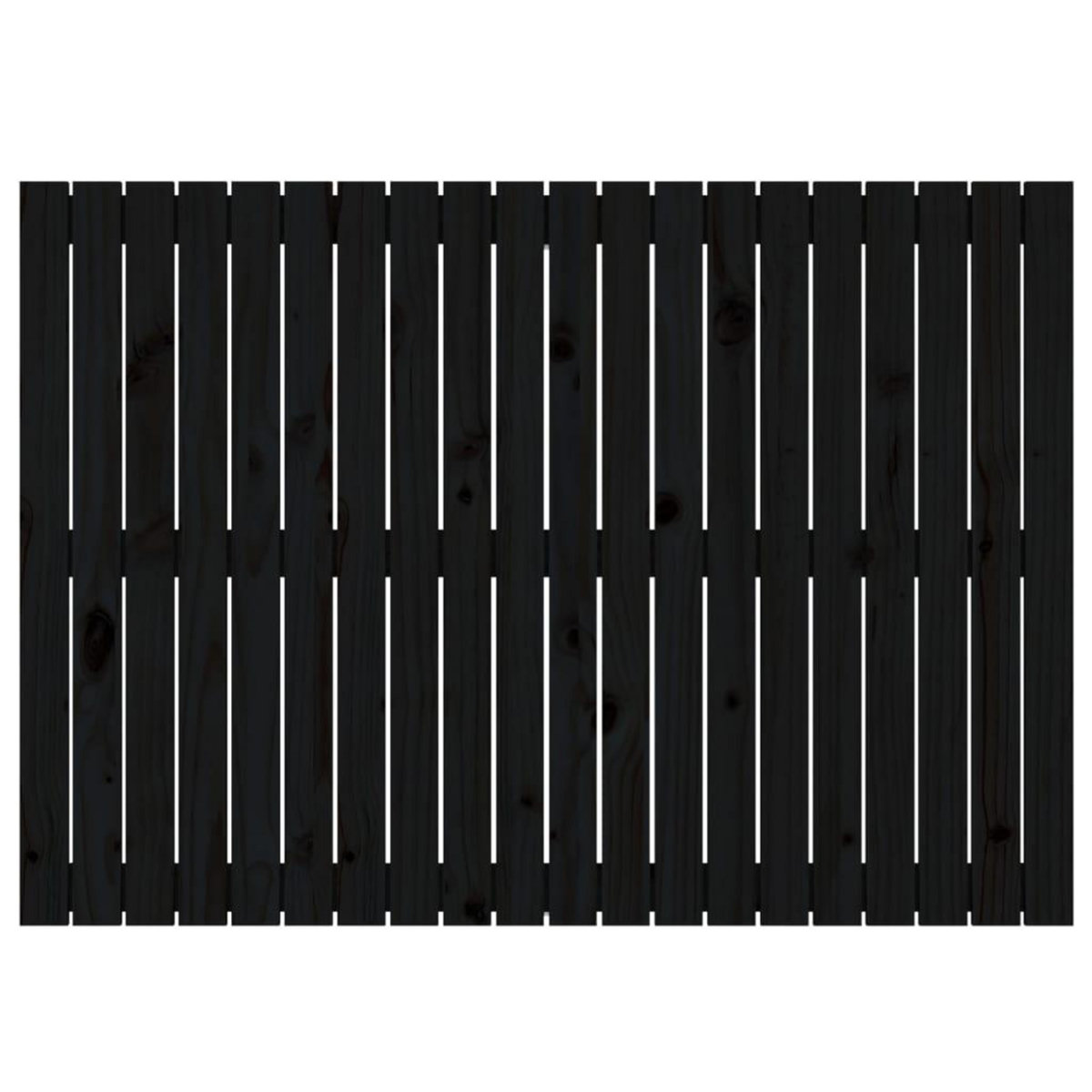 VIDAXL Tete de lit murale Noir 127,5x3x90 cm Bois massif de pin